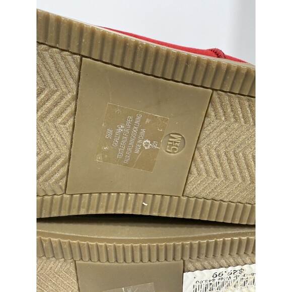 G by GUESS GALLIO RED FAUX FUR SLIP ON ANKLE BOOTS BOOTIE Women’s Size 5.5M - Picture 9 of 16